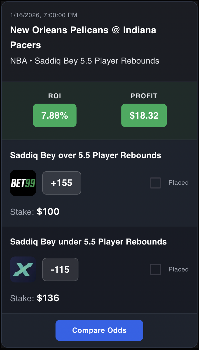 Arbitrage Mobile Card Screenshot